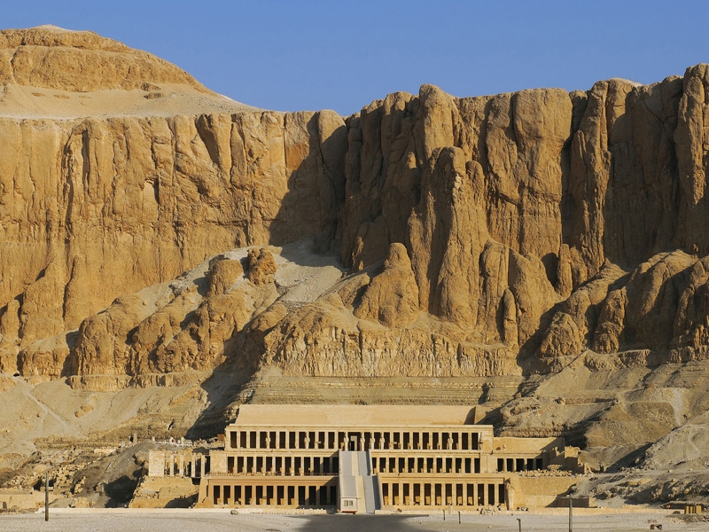 Vista Frontale del Tempio di Hatshepsut, Luxor